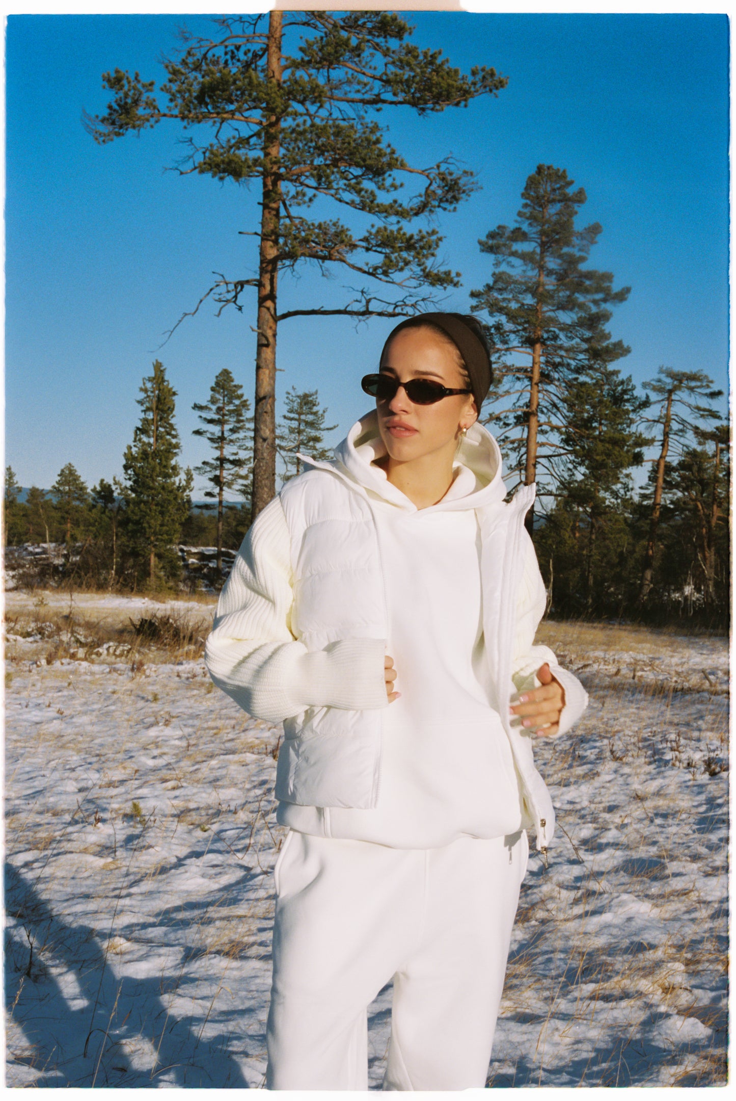 White puffer jacket