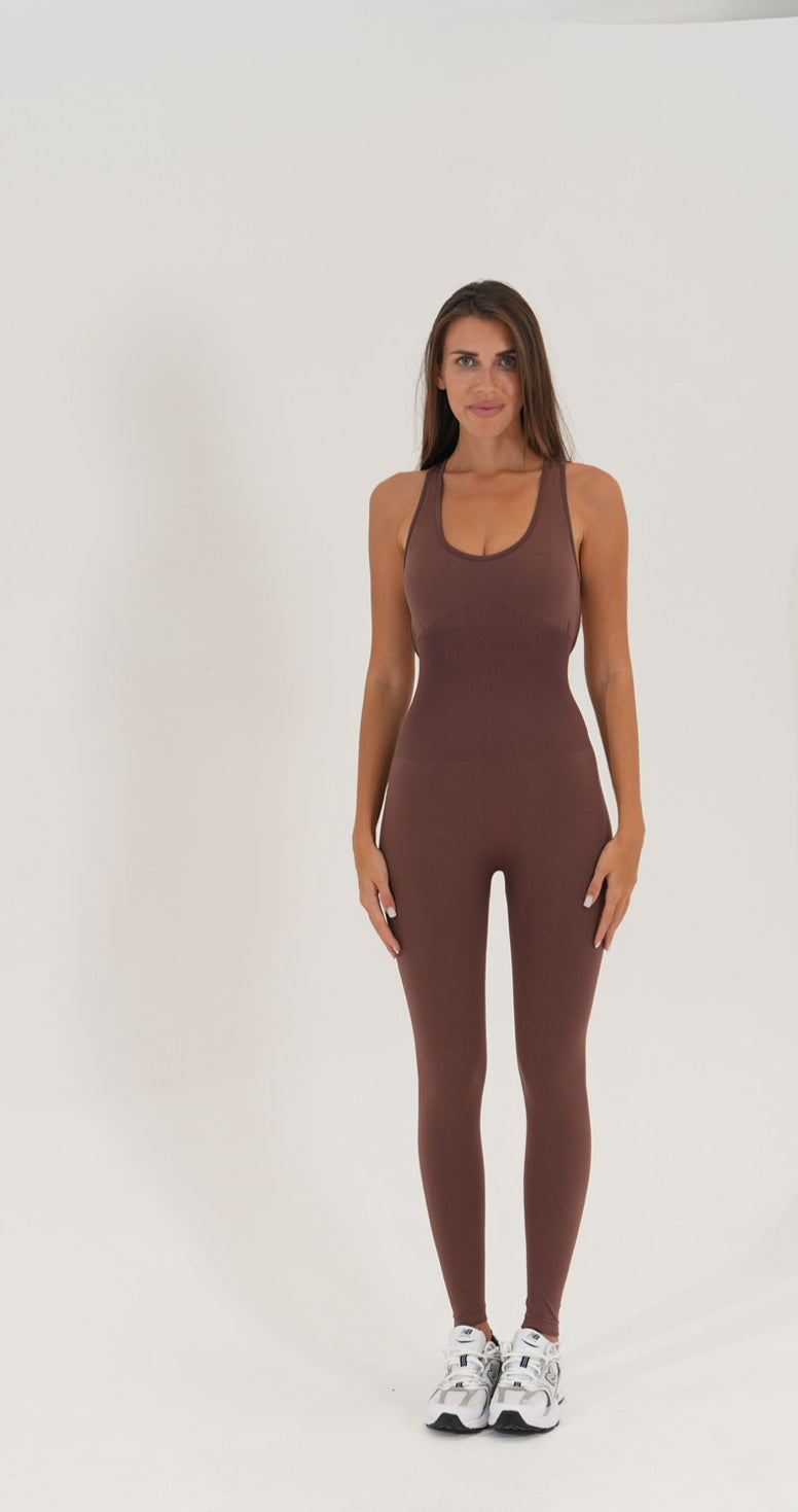 Long open back unitard