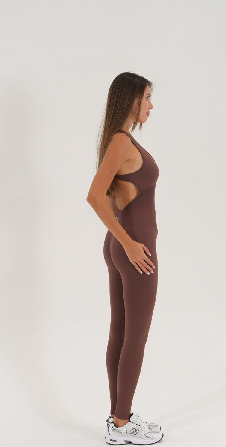 Long open back unitard