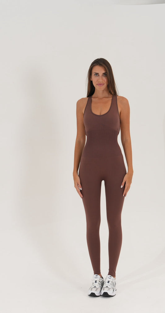 Long open back unitard