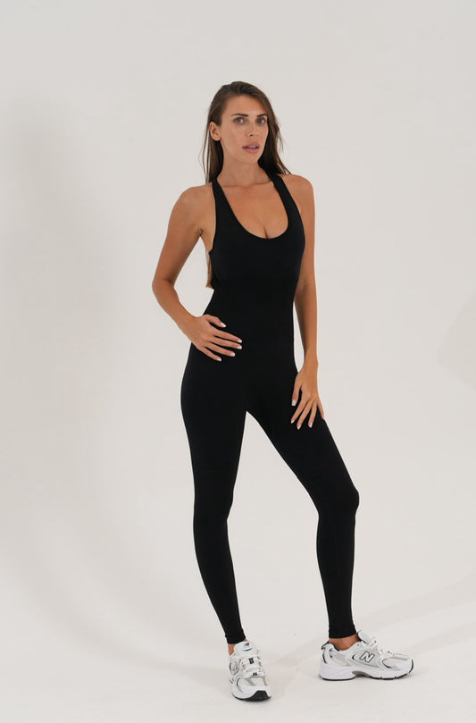 Long open back unitard